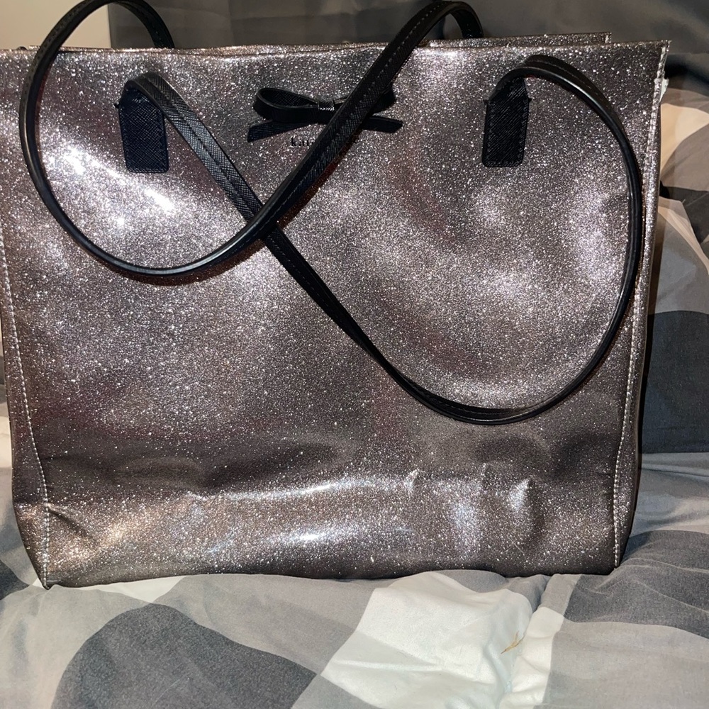 Grey Glitter Kate Spade Tote